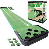 CHAMPKEY Golf Putting Green Indoor - Advanced Guides Golf Putting Mat - Enhance Putting Accuracy and Challenge