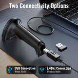 Tera Barcode Scanner with Battery Indicator: 2D Wireless, D5100, Black