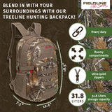 Fieldline Treeline Hunting Backpack PRO Series | Tactical Backpack for Men and Women | Camo Backpack for Hunting | Heavy Duty Army Backpack | 31.8L Capacity | Realtree Edge Fieldline