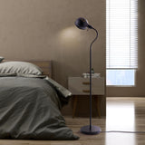 O'Bright Nova - Adjustable Floor Lamp with Flexible Gooseneck and Rotatable Shade, E26 Socket, 10-Inch Base - Ideal for Reading, Bedside, Living Room, Brushed Nickel