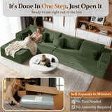 138" Cloud Sectional Couch, Comfort L Shaped Boneless Couch for Living Room