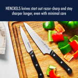 HENCKELS Solution Razor-Sharp 7-pc Knife Set, Chef Knife, Bread Knife,German Engineered Informed by 100+ Years of Mastery, Brown