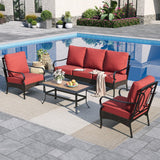Sophia & William Metal Patio Furniture Set, 4-Piece Outdoor Conversation