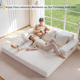 MAXYOYO Sofa Bed, 80-Inch Oversized Boneless Loveseat, 2 Cup Holders