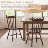 LUE BONA Wooden Dining Chairs Set of 4, Windsor Dining Chair with Thickened Backrest, Morden and Mid Century Kitchen Chairs for Dining Room Farmhouse, Weight Capacity 350 lbs