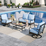 Sophia & William Metal Patio Furniture Set, 4-Piece Outdoor Conversation