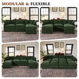 Ihanherry Oversized Sectional Sofa Bed with Storage