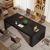 Tribesigns 12 ft Conference Table for 10-14 People, 142-Inch Rectangular Executive Meeting Table for Office