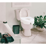 Raised Toilet Seat and Toilet Riser, 5 Inch Height Toilet Carex