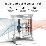 Vornado Velocity CUBE 5 OSC Whole Room Space Heater with 70º Oscillation, Remote Control, Vortex Heat Circulation, LED Touch Controls, 1-12 Hour Timer, Advanced Safety, Auto-Climate Control, White