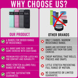 4 Fabric Booty Exercise Bands for Women & Men - Glute, Hip & Thigh Resistance Bands with Workout Guide Vergali