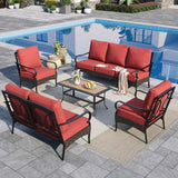 Sophia & William Metal Patio Furniture Set, 7 Seats Outdoor Conversation