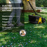 Artificial Turf Vacuum Sweeper by Roll & Comb, Corded Electric Lawn Rake for Artificial Grass, Cool Gardening Gift, 25 Liter Leaf Collector, Model 302e, 19.8lb.