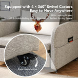 NessCarsti 1-Seater Pull-Out Sofa Bed with Hidden Storage for Small Space
