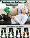 Lunix LX10 FSA Full Leg Massager with Heat & Air Compression, Foot Calf and Thigh Massage Boots for Everyday Recovery, Adjustable Fit, Cold Therapy Option, Handheld Controller, Charcoal Black