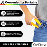 CanDo Hand Grip Exerciser Pair, 24 lb, Blue-Heavy CanDo