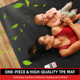 Extra Large Yoga Mat – 72"x48" or 78"x57", Non-Slip TPE Exercise Mat for Women & Men, Available in 1/4" to 1/2" Thickness, for Home Gym, Yoga, Pilates & Barefoot Workouts, with Towel, Straps & Carry Bag