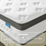 Breezleep Queen Mattress, 12 Inch Cooling Hybrid Queen Size Mattress in a Box, Medium Firm with Gel Memory Foam & Pocket Coils, Motion Isolation, Pressure Relief, CertiPUR-US