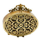 Creative Co-Op Decorative Antiqued Pewter Mantel Clock, Gold