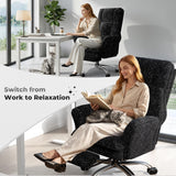 Big and Tall Office Chair, Flip Armrests for Pets & Cross Legged Sitting