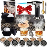 Smoker Kit - Cocktail Smoker Kit With Torch, 2 Whiskey Glasses, 2 Ice Ball Makers