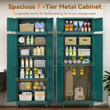 Polup 90" Pantry Cabinet, Tall Metal Storage Cabinet with Doors and Shelves