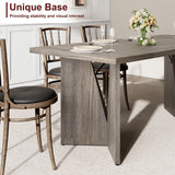 Rectangular Dining Table for 6-8, Wooden Thickened Long Desk, Farmhouse Kichen Table with Sturdy Frame and M-Shaped Legs