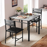 Dining Table Set for 2, Small Kitchen Table with Upholstered Chairs for Kitchen & Dining Room