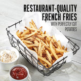 Weston Professional French Fry Cutter for Potatoes and Vegetable Dicer, 3/8” Stainless Steel Cutting Blade, Suction Cup and Wall-Mount Feet, Restaurant-Quality, Black (36-3550-W)