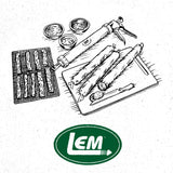 LEM Products BigBite 16-Tray Stainless Steel Dehydrator, Food Dehydrator for Beef Jerky, Meat, Vegetables, and Fruits, Includes Dryer Machine and 16 Trays, Silver