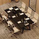 Tribesigns 70.86" Conference Table, Modern Meeting Table with Metal Frame