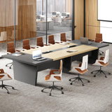 138" Rectangular Conference Table, Seats 12-14, Built-in Power Outlets & USB Charging Ports