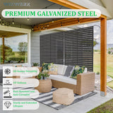6FT Outdoor Metal Privacy Screen – Decorative Privacy Fence and Room/Garden Divider