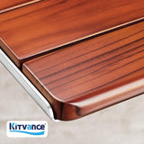 [Upgraded Version] 20" ADA Compliant Folding Teak Shower Seat Wall Mounted - Larger Teak Shower Bench, Home Care Folding Shower Seat for Inside Shower, Wall Mount Shower Chair Shower Stool, Max 400lb