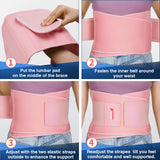 FEATOL Back Brace for Lower Back Pain, Breathable Back Support Belt for Women & Men for Heavy Lifting & Work, Pink, 2XL (Circumference:38.6-51.2")