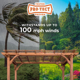 Backyard Discovery Beaumont 16' x 12' Traditional Cedar Wood Pergola Kit with Trellis Roof