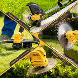 15'' Weed Wacker, Electric Weed Eater, Cordless String Trimmer with 2 x 20V 5.0Ah Batteries, Auto Line Feed, Lawn Mover & Edger, Brushless Grass Trimmer, Battery Powered Brush Cutter for Garden & Yard