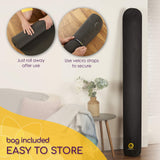 Large Yoga Mat 6'x4'x8mm Extra Thick, Durable, Non-Slip & Odorless Barefoot Exercise and Premium Fitness Home Gym Flooring Mat by ActiveGear - Black ActiveGear