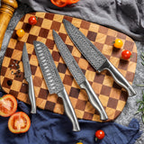 Astercook Knife Set, 15-Piece Kitchen Knife Set with Block, Built-in Knife Sharpener, German Stainless Steel Knife Block Set, Dishwasher Safe Kitchen Utensils Set