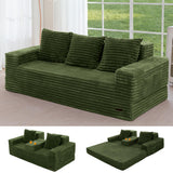 MAXYOYO Sofa Bed, 80-Inch Oversized Boneless Loveseat, 2 Cup Holders