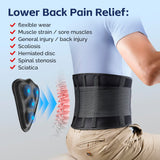 Back Brace for Men Lower Back Pain Relief Lumbar Support Brace Waist Belt with Ergonomic 3D Silicone Pad for Heavy Lifting Work, Herniated Disc, Sciatica, S/M