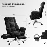 Big and Tall Office Chair, Flip Armrests for Pets & Cross Legged Sitting