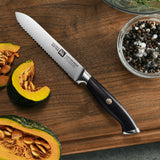 Klaus Meyer 8-Piece Kitchen Knife Set, German High Carbon Steel Pakka Wood Handle Chef Knife Set With Block, Ultra Sharp With Scissors, Sharpener Rod.