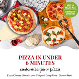 Crispy Crust Pizza Oven | Electric Pizza Oven Indoor Portable, 12 Inch Indoor Pizza Oven Countertop, Pizza Maker Granitestone