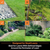 LawnMaster OcuMow™ Perimeter Wire Free Robot Lawn Mower Cuts Small Lawns 1000-2000 Square Feet with Optical Navigation