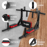Yes4All Multifunctional Wall Mounted Pull Up Bar Chin Up Bar Dip Station for Home Gym Workout, Power Tower Set Training Equipment Fitness Supports 515 lbs Yes4All