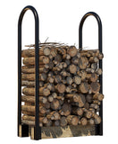 Fire Beauty Firewood Log Rack Adjustable Bracket Kit, Fireplace Wood Storage Holder,Black Powder,Coated Steel, Outdoor and Indoor(Adjustable)