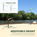 Fishin’ Stix Ready to Fish Kit - Telescoping Rod Holder Sand Spike with Tripod and Bite Alarm. Fishing Alarm System for Bank Fishing, Rocks, Docks & Night Use. 12"–30" Pole Stand, 50 lb+ Capacity