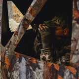 Barronett Blinds® Road Runner, Portable Hunting Blind, Pop-Up Hub Blind, Zipperless Windows, Lightweight, 2-Person, Bloodtrail® Woodland, 67” x 71” x 71”, RR200BT Barronett Blinds