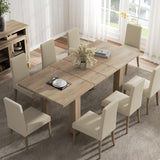 Dining Room Table for 6-10 Person, 55'' to 78'' Rustic Expandable Rectangle Dining Table